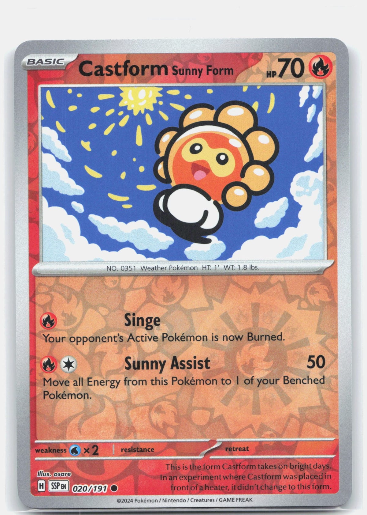Castform Sunny Form - 020/191