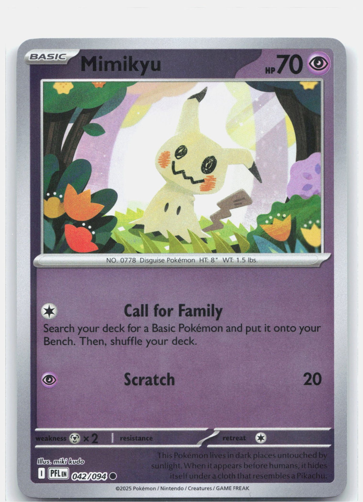 Mimikyu 042 - ME02: Phantasmal Flames - Reverse Holofoil