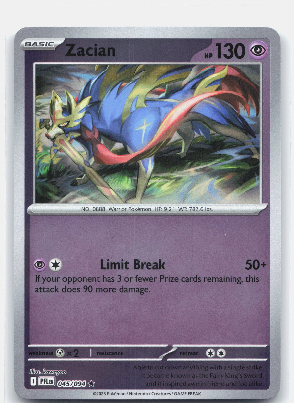 Zacian 045 - ME02: Phantasmal Flames - Reverse Holofoil