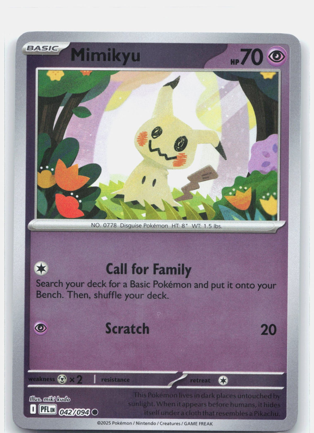 Mimikyu 042 - ME02: Phantasmal Flames - Reverse Holofoil