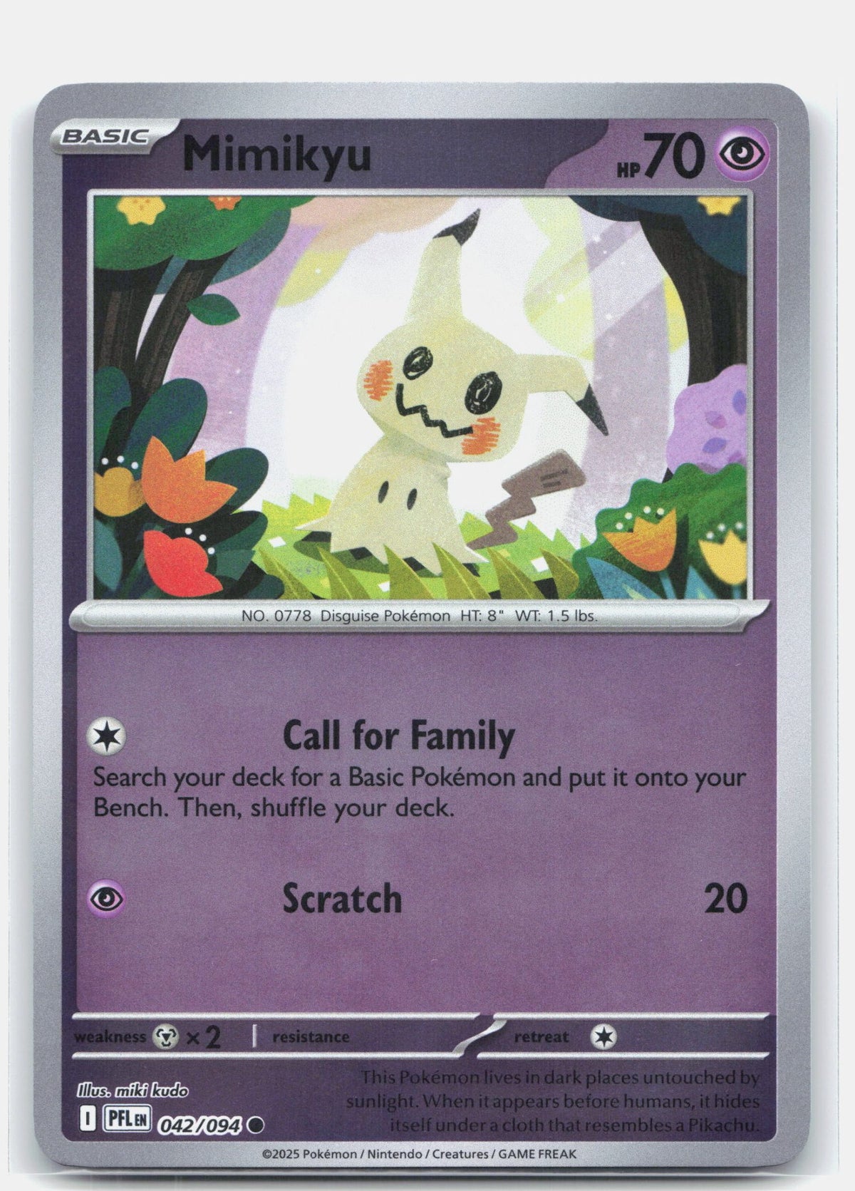 Mimikyu 042 - ME02: Phantasmal Flames - Reverse Holofoil