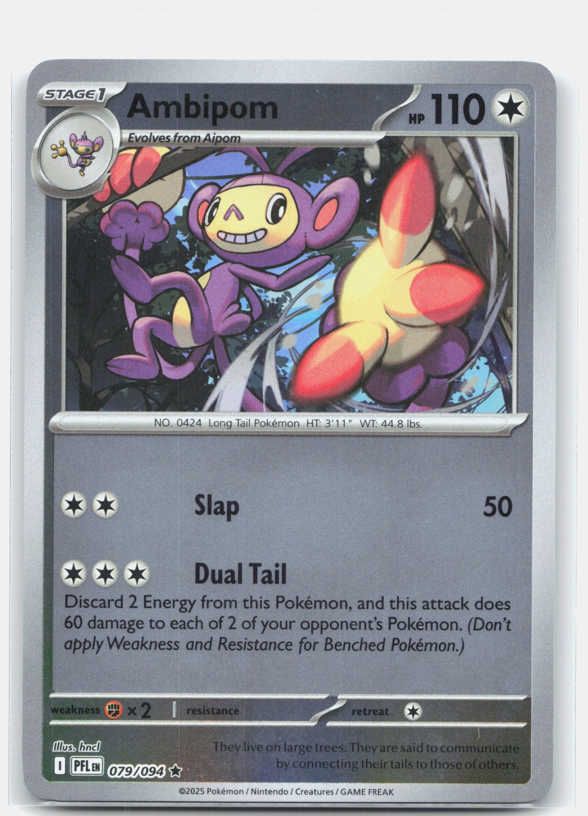 Ambipom 079 - ME02: Phantasmal Flames - Reverse Holofoil