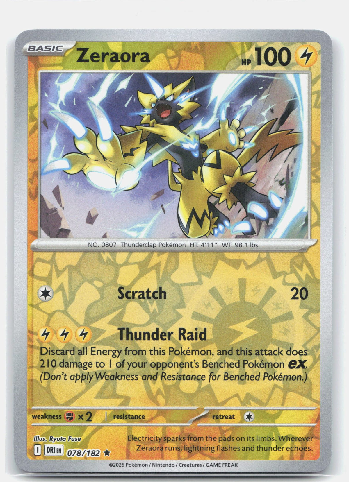 Zeraora 078 - SV10: Destined Rivals - Reverse Holofoil