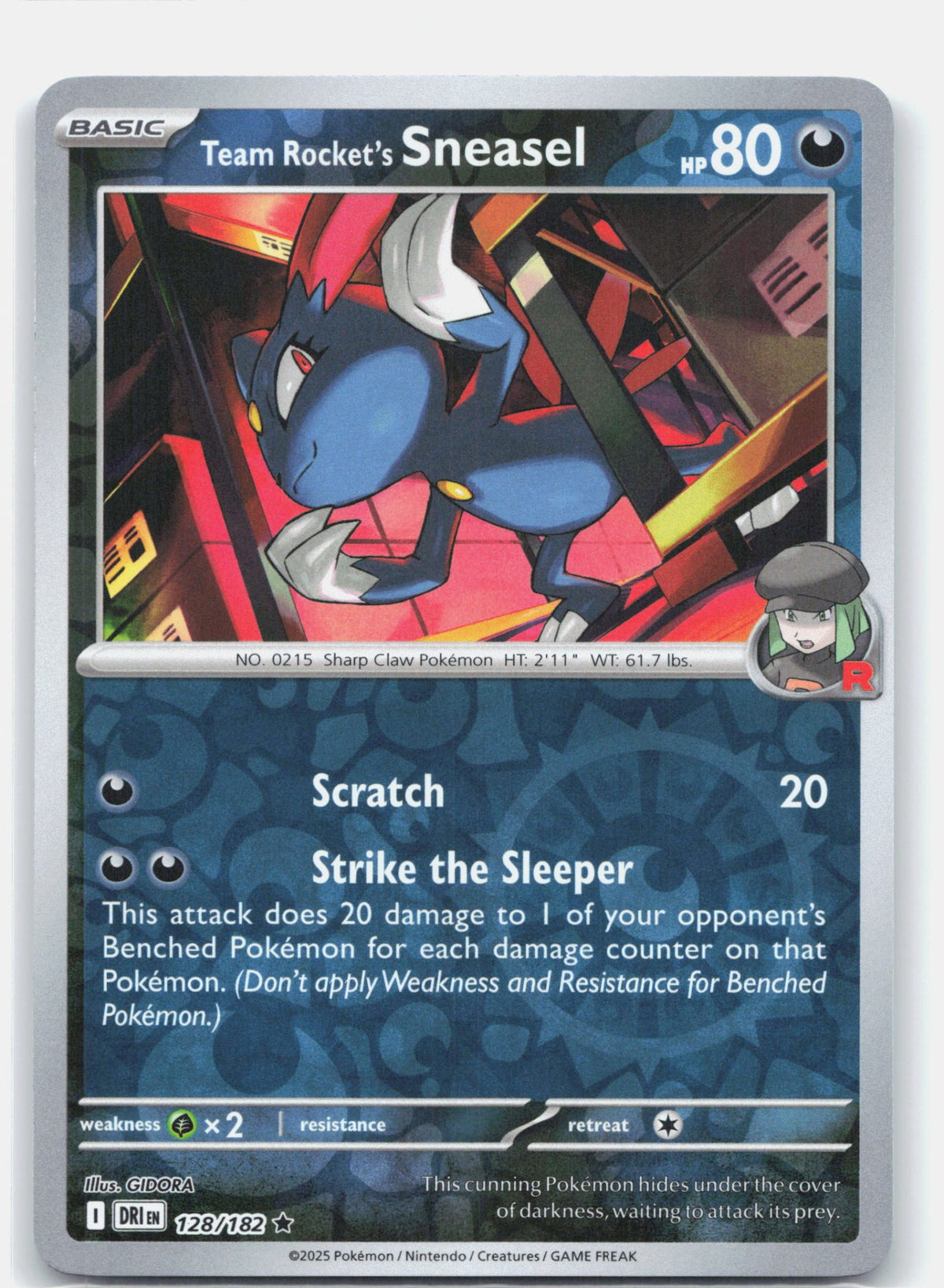 Team Rocket's Sneasel 128 - SV10: Destined Rivals - Reverse Holofoil