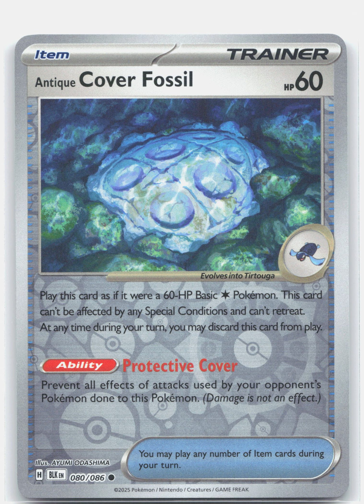 Antique Cover Fossil 080 - SV: Black Bolt - Reverse Holofoil