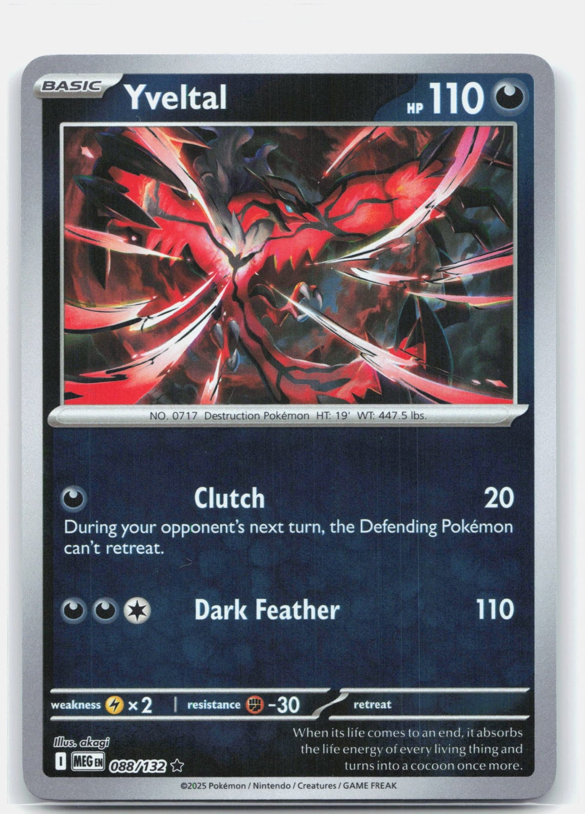 Yveltal 088 - ME01: Mega Evolution - Reverse Holofoil