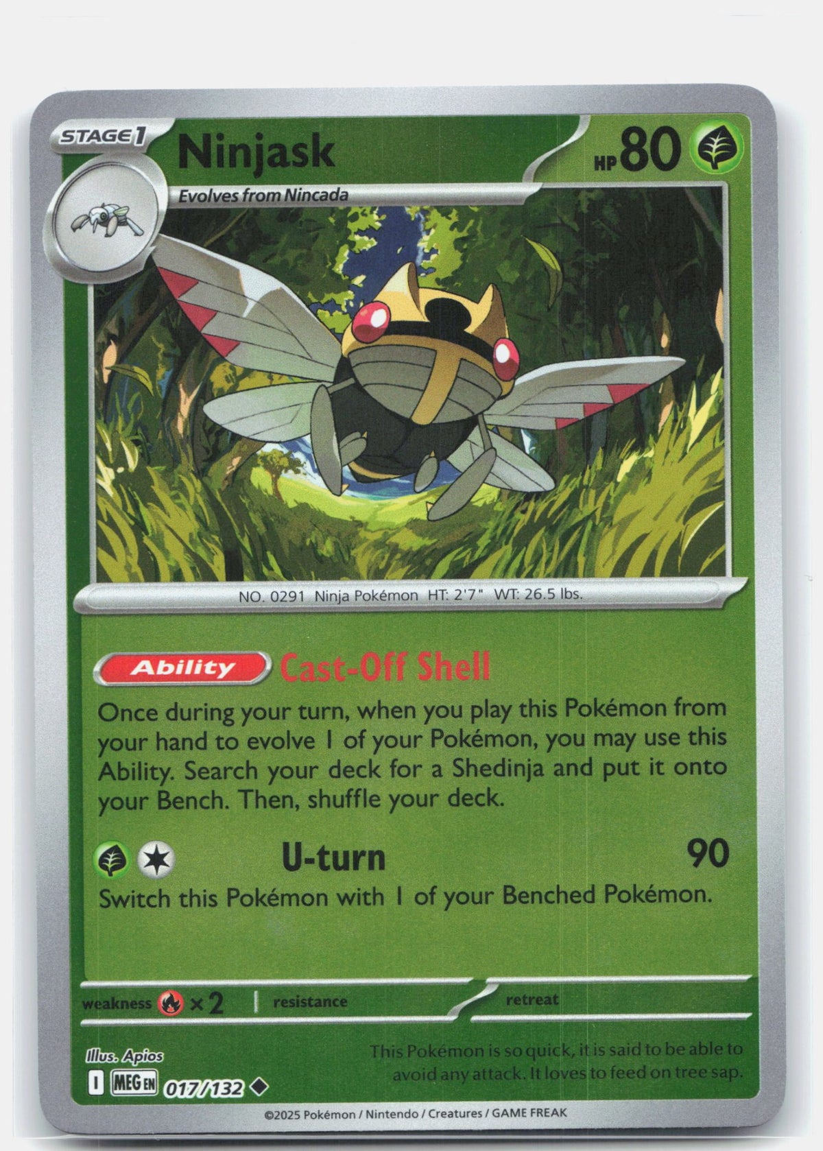Ninjask - 017/132 | Near Mint