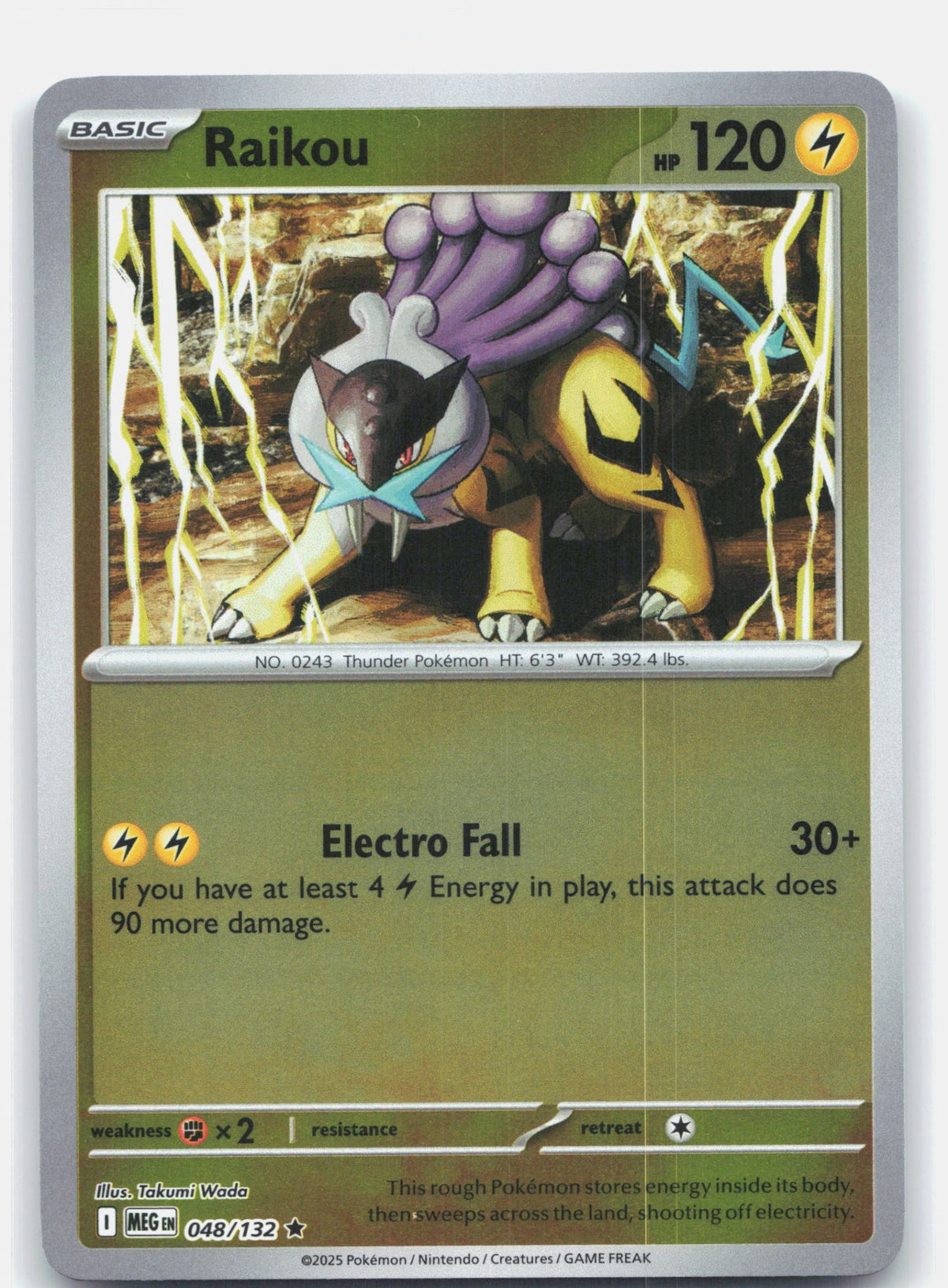 Raikou 048 - ME01: Mega Evolution - Reverse Holofoil