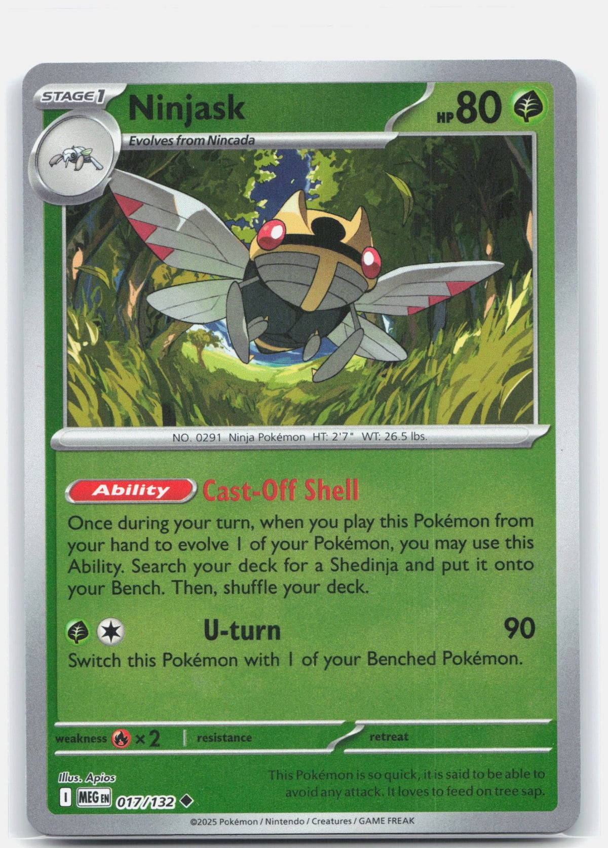 Ninjask - 017/132 | Near Mint