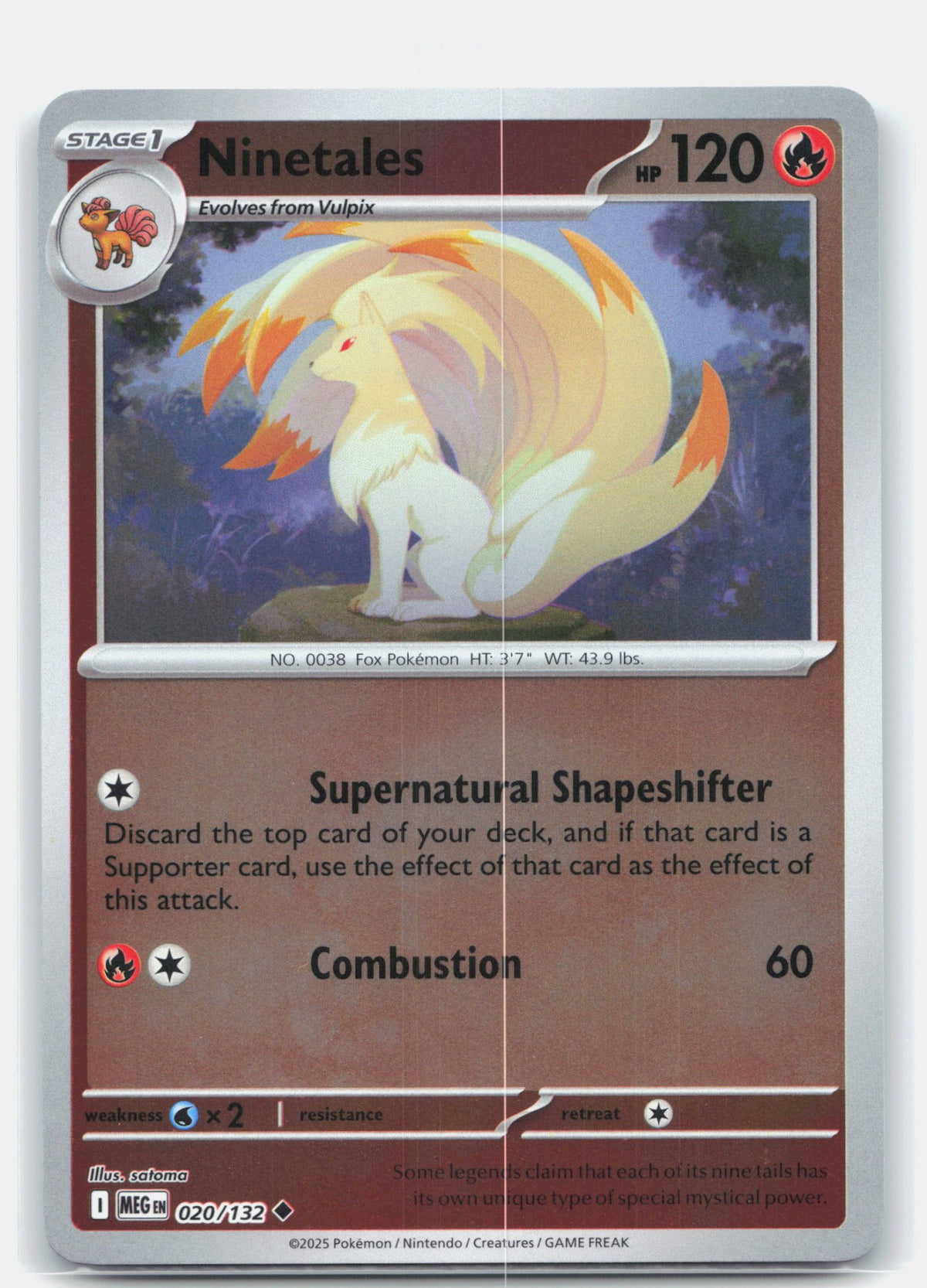 Ninetales 020 (Reverse Holofoil) - ME01: Mega Evolution
