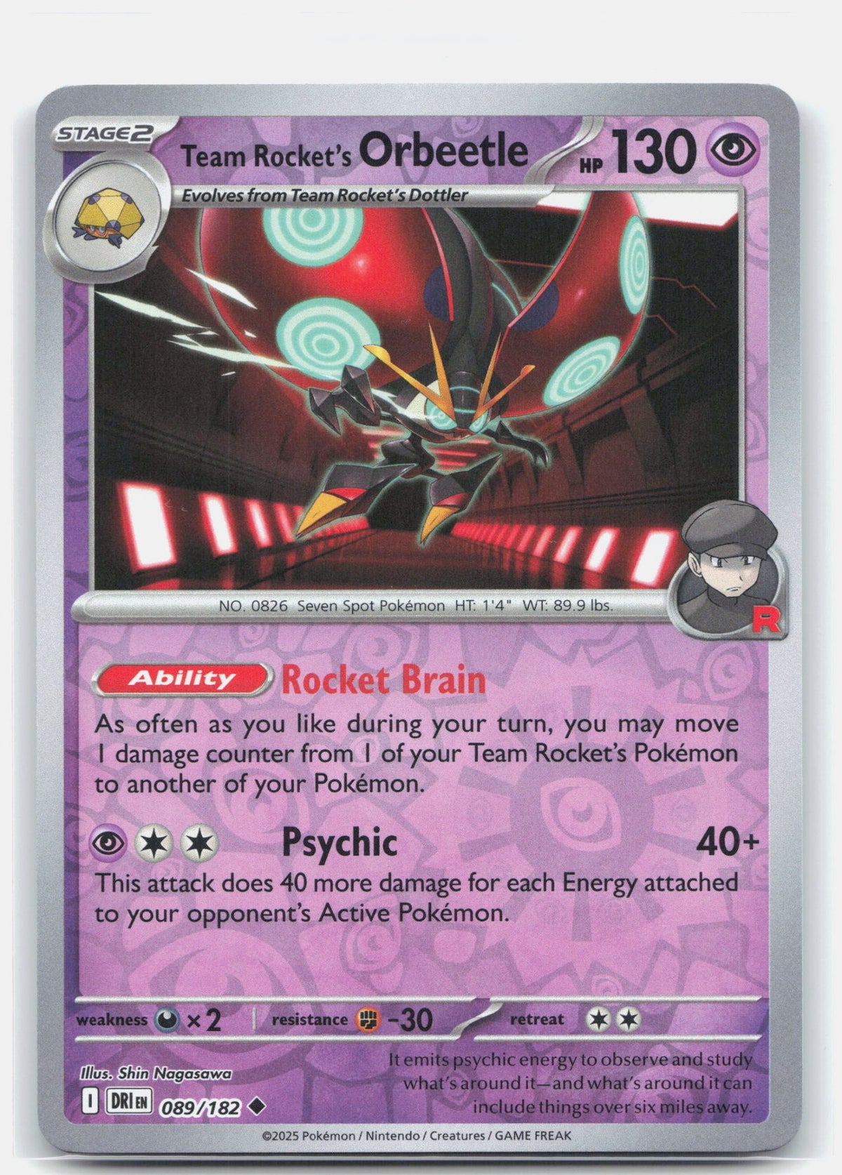 Team Rocket's Orbeetle - 089/182 | Near Mint