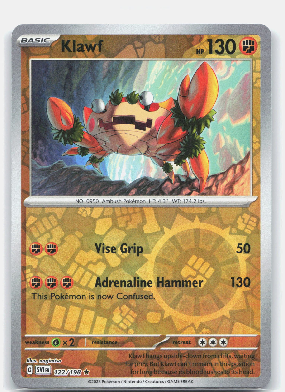 Klawf 122 - SV01: Scarlet & Violet Base Set - Reverse Holofoil