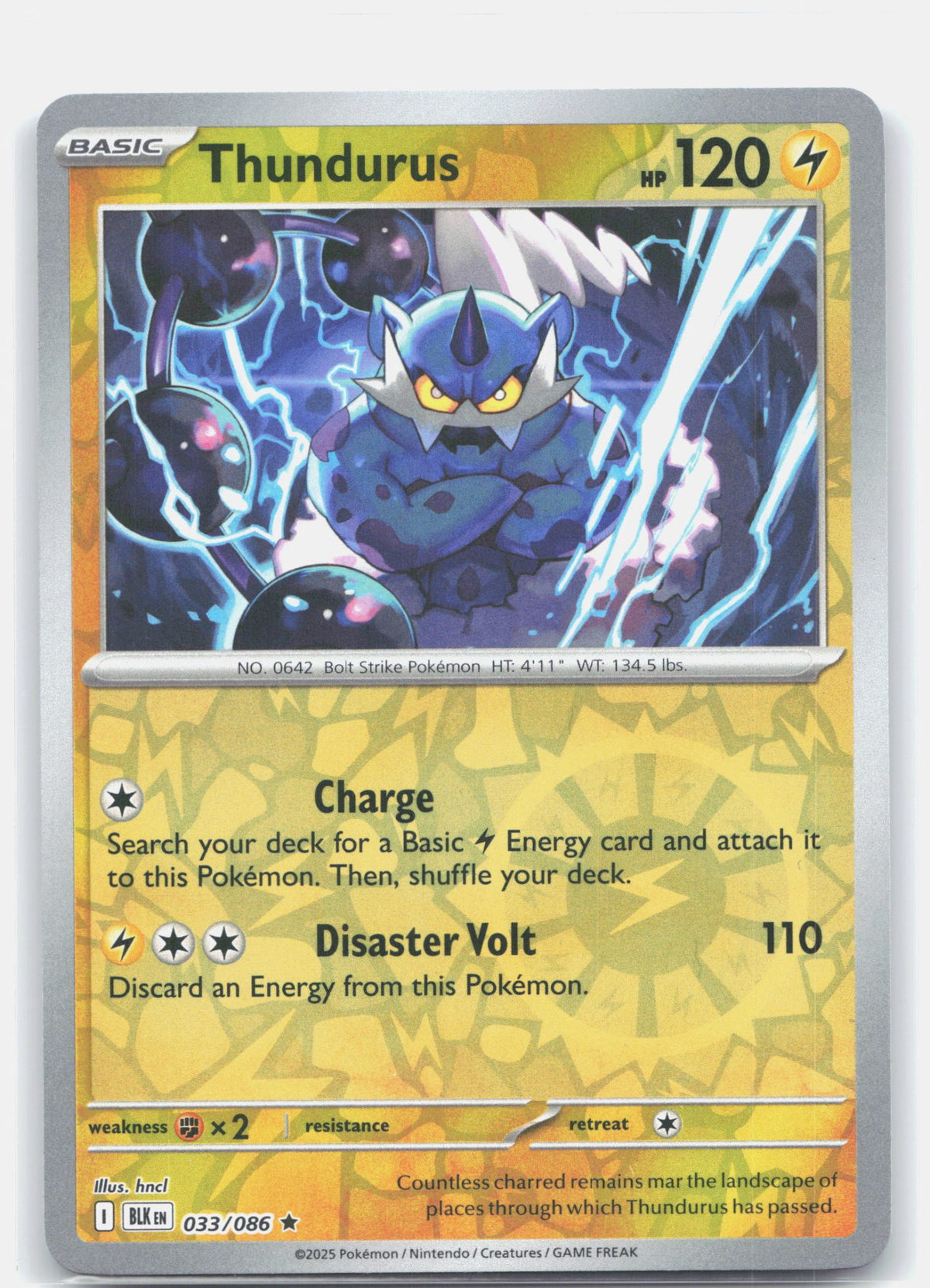 Thundurus 033 - SV: Black Bolt - Reverse Holofoil