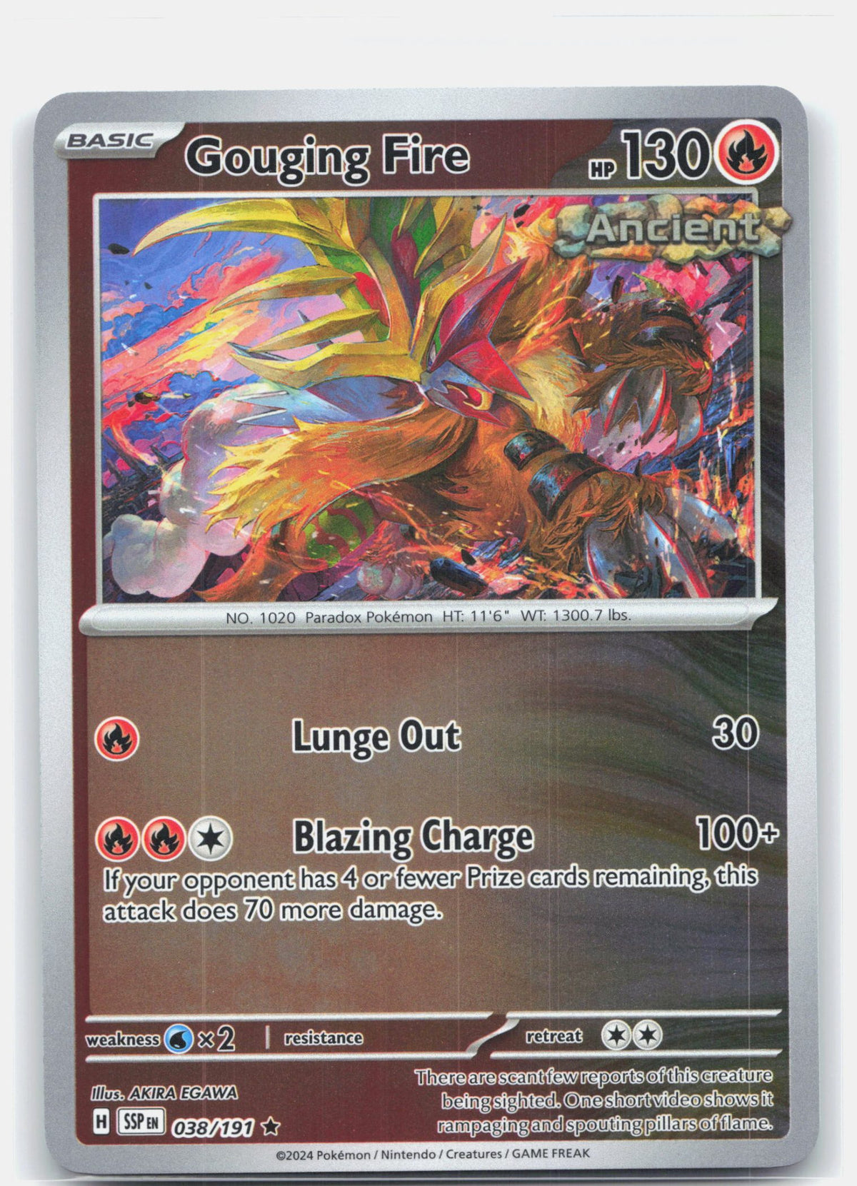 Gouging Fire 038 - SV08: Surging Sparks - Reverse Holofoil