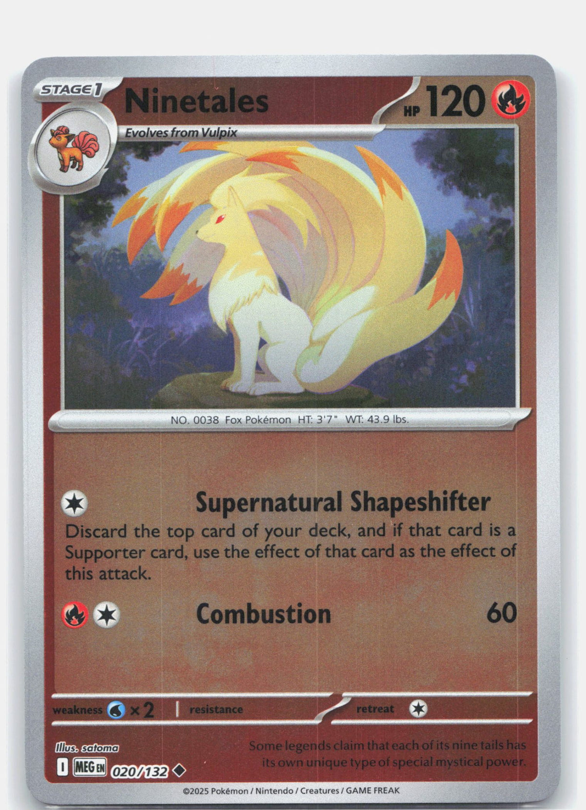 Ninetales 020 (Reverse Holofoil) - ME01: Mega Evolution