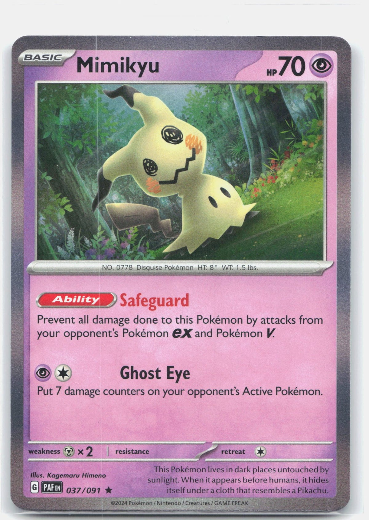 Mimikyu 037 (Holofoil) - SV: Paldean Fates