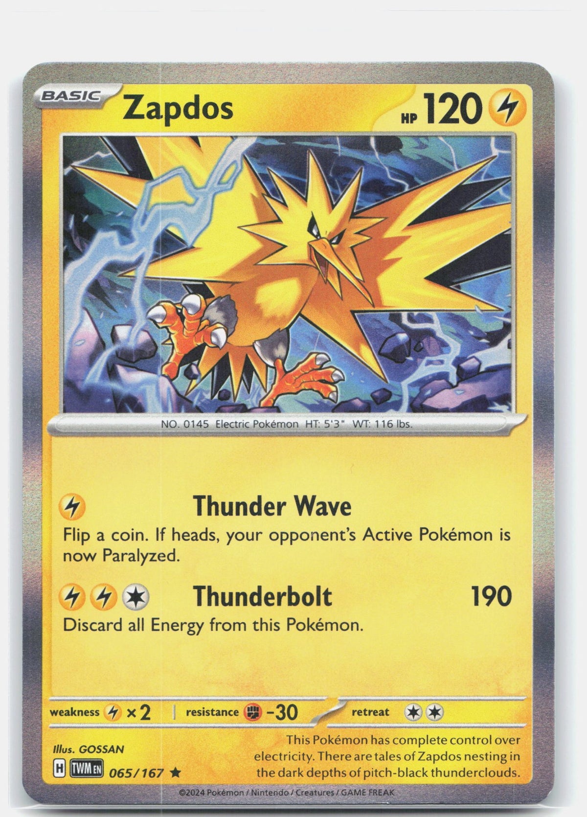Zapdos 065 (Holofoil) - SV06: Twilight Masquerade