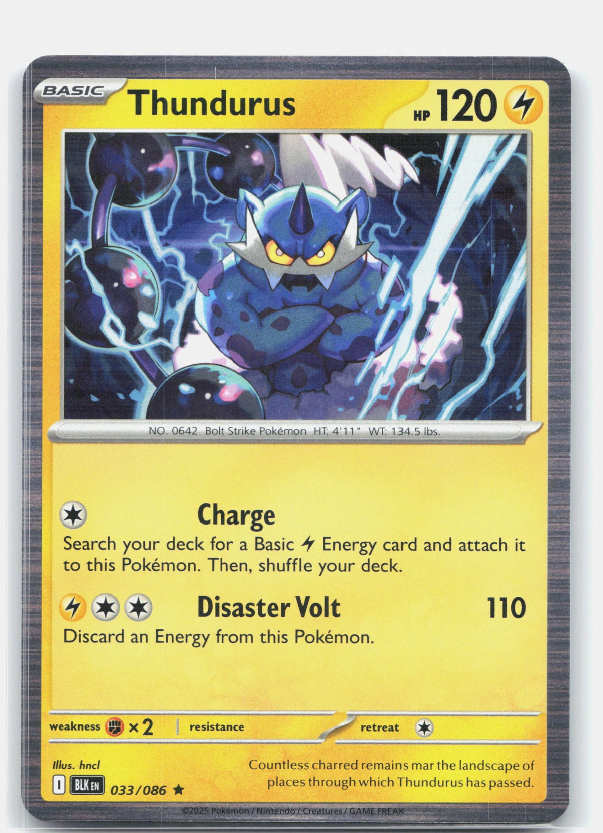 Thundurus 033 - SV: Black Bolt - Holofoil