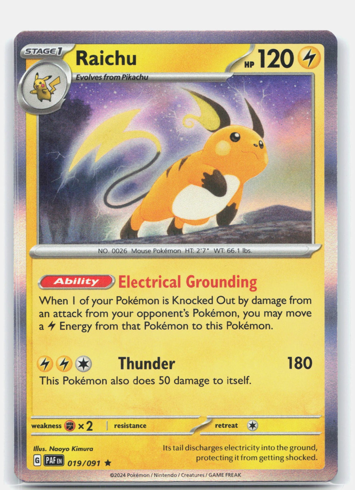 Raichu - 019/091 | Near Mint