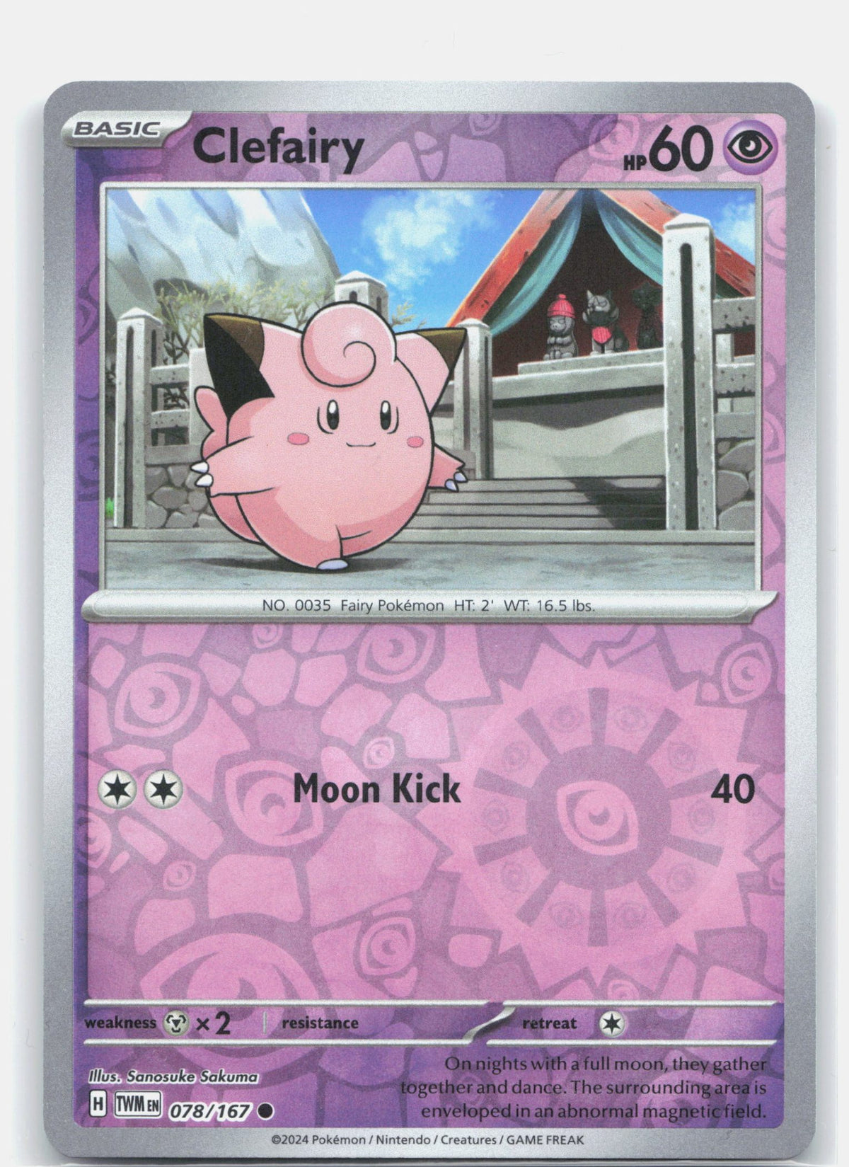 Clefairy 078 (Reverse Holofoil) - SV06: Twilight Masquerade