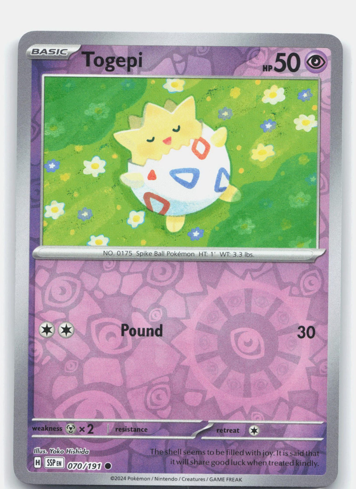Togepi 070 (Reverse Holofoil) - SV08: Surging Sparks