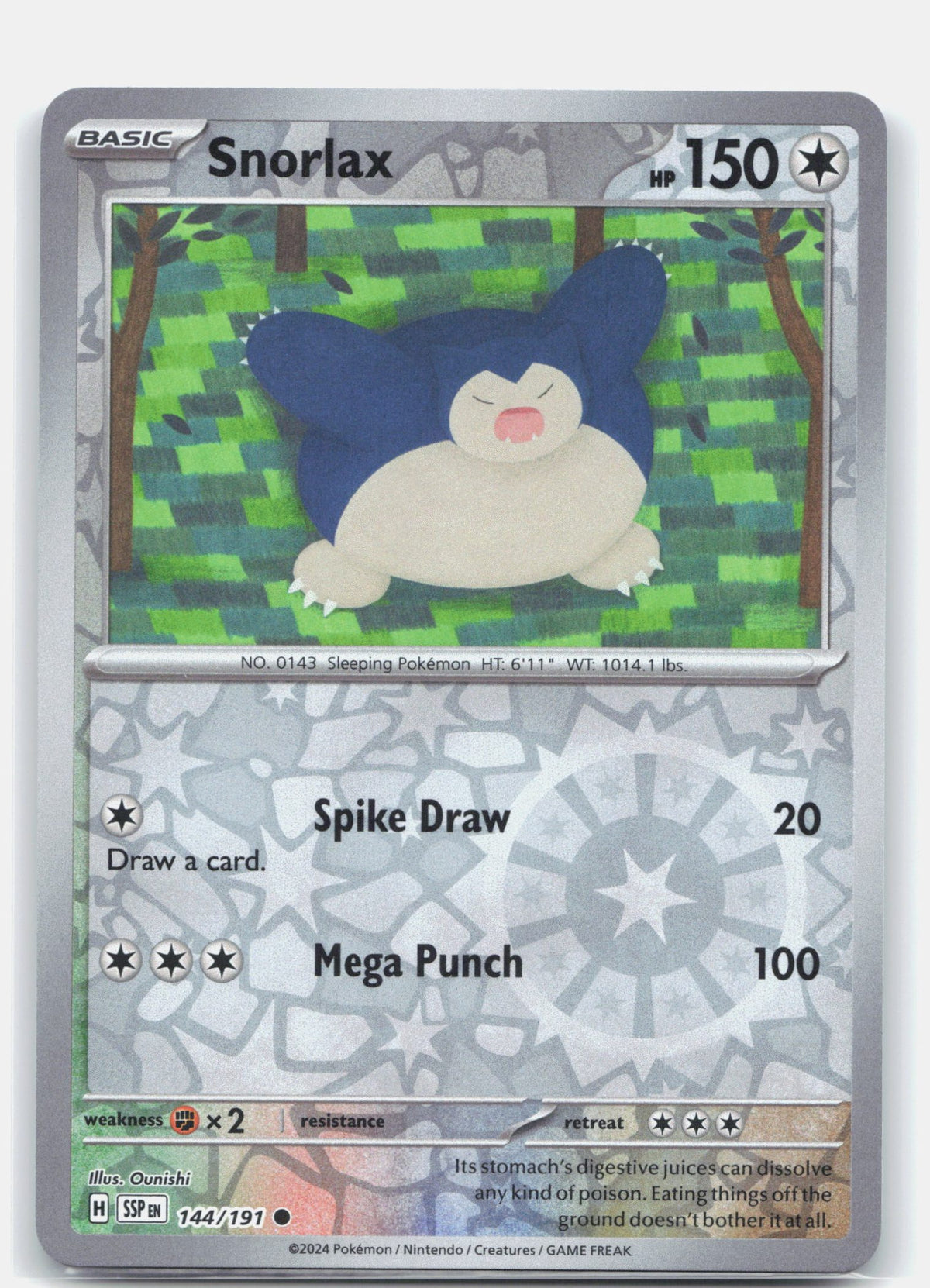 Snorlax 144 (Reverse Holofoil) - SV08: Surging Sparks