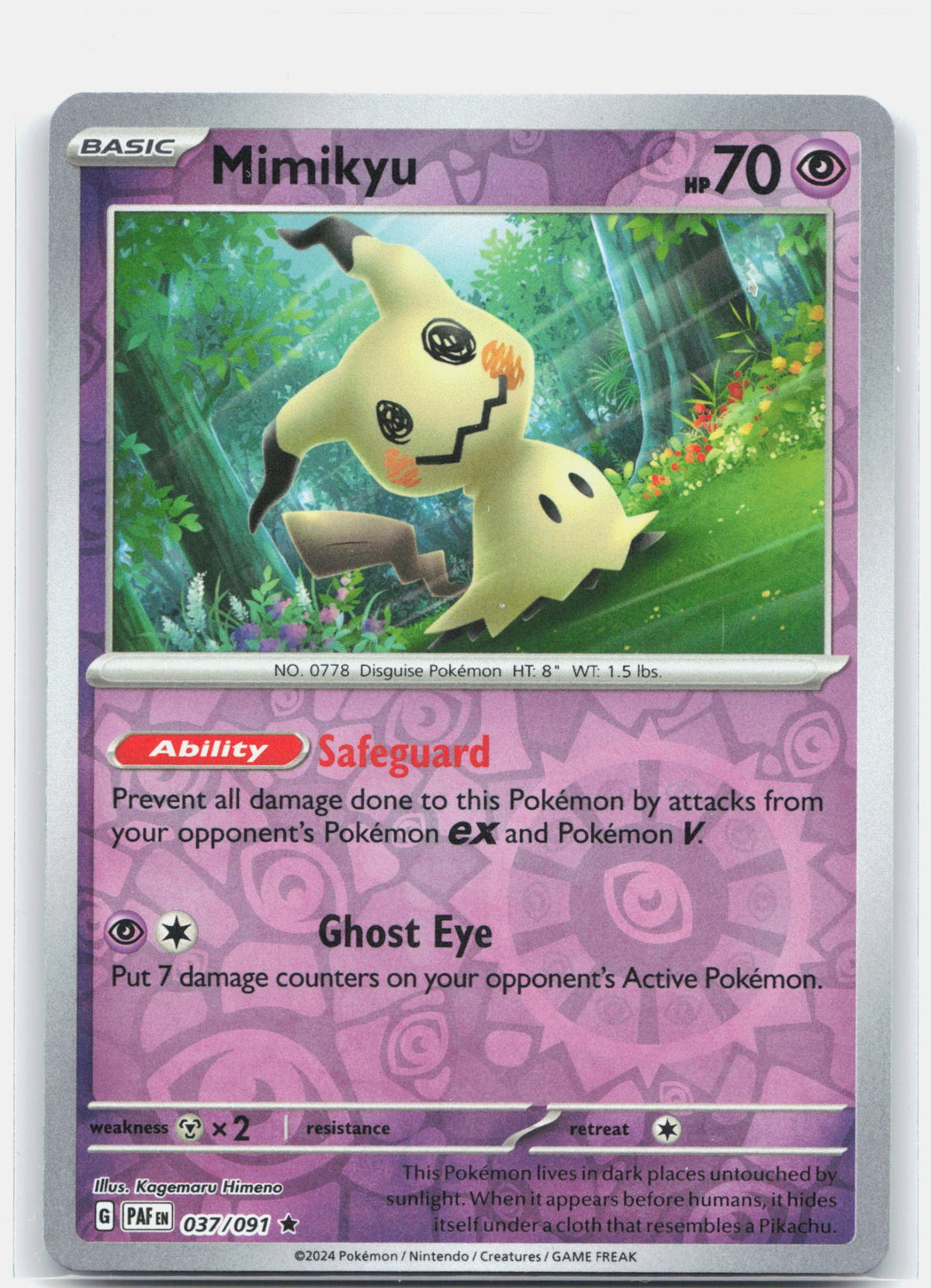 Mimikyu 037 (Reverse Holofoil) - SV: Paldean Fates