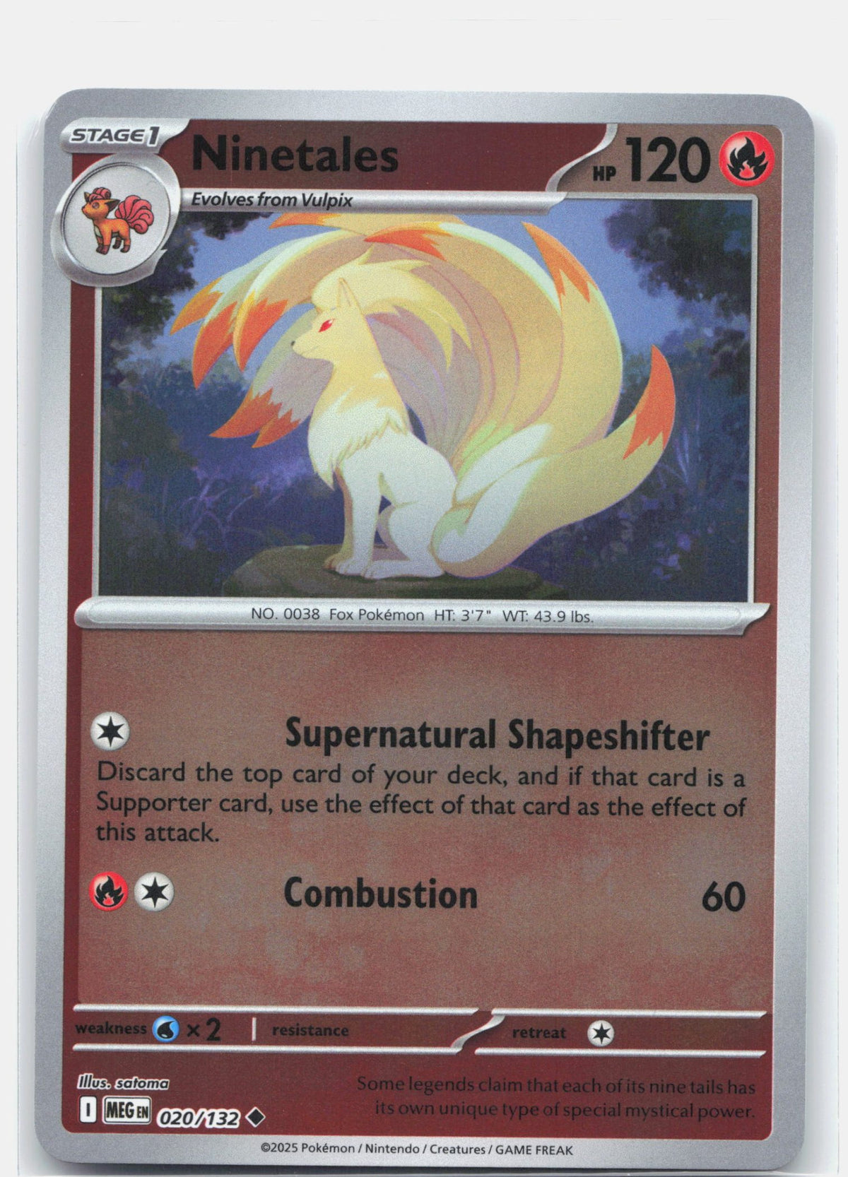 Ninetales 020 (Reverse Holofoil) - ME01: Mega Evolution