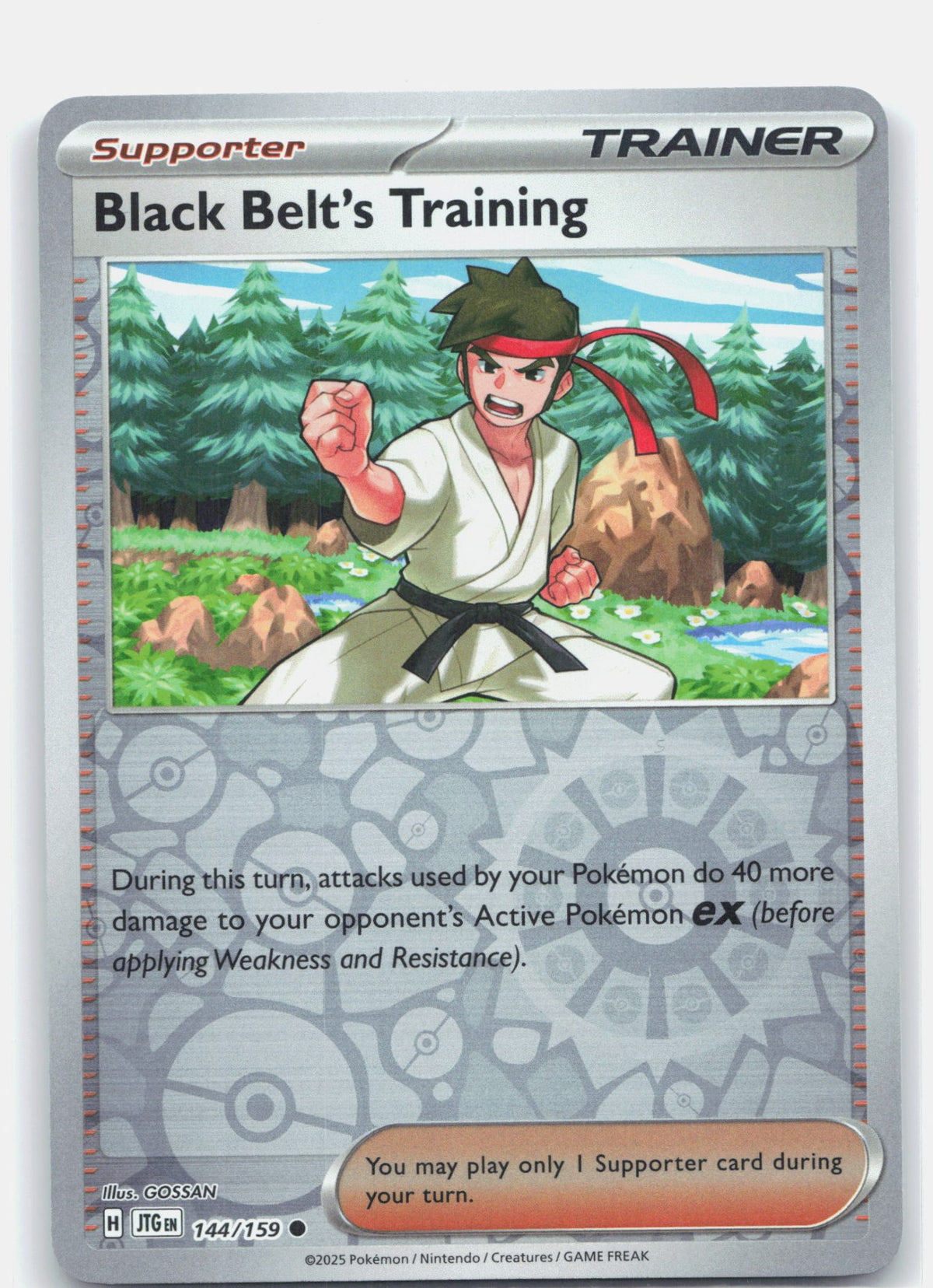 Black Belt's Training 144 (Reverse Holofoil) - SV09: Journey Together