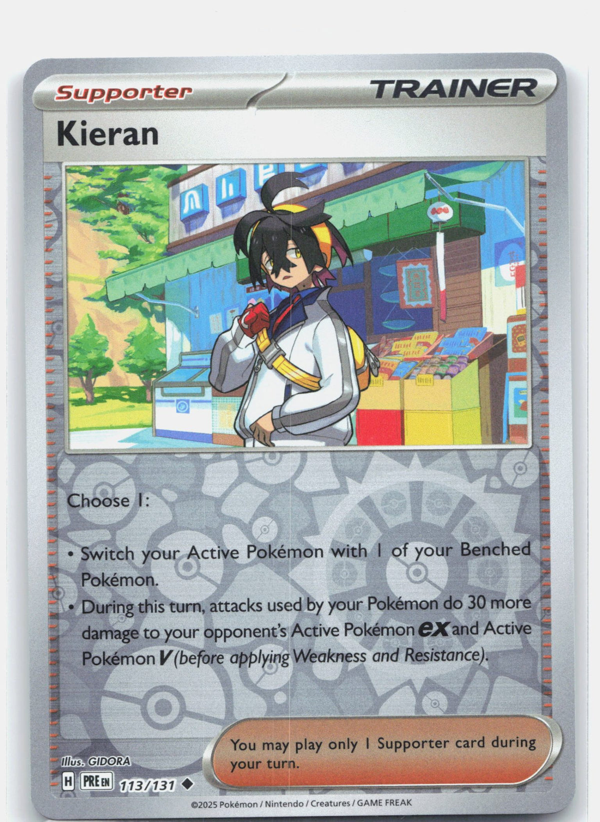 Kieran 113 (Reverse Holofoil) - SV: Prismatic Evolutions