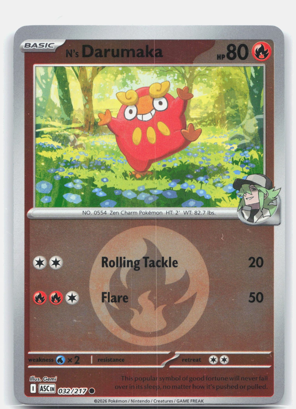 N's Darumaka (Energy Symbol Pattern) | Near Mint