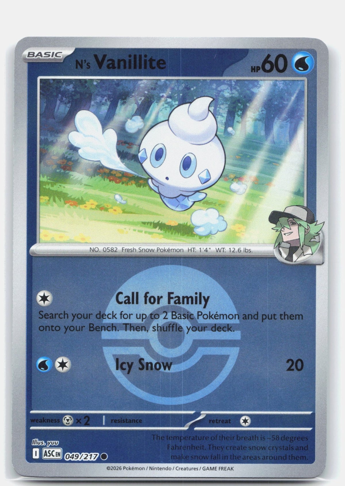 N's Vanillite (Poke Ball) | Near Mint