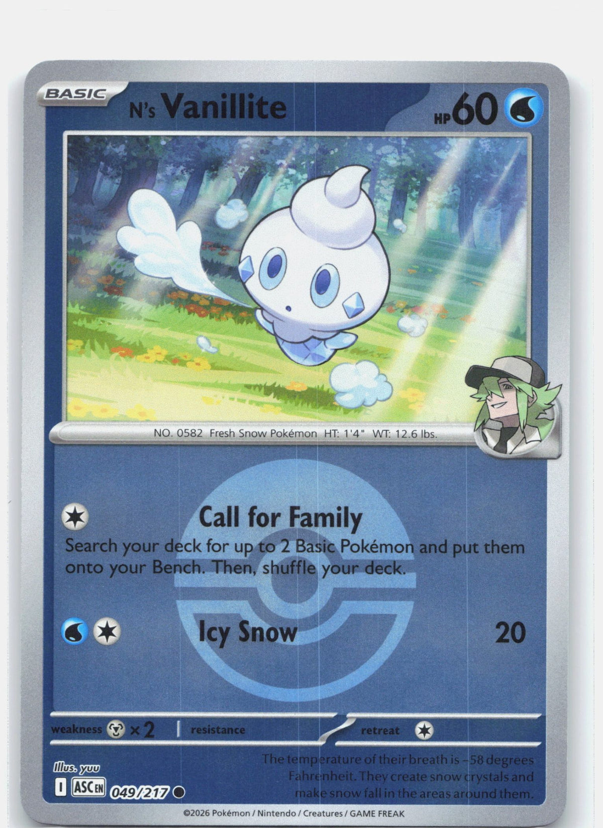 N's Vanillite (Poke Ball)