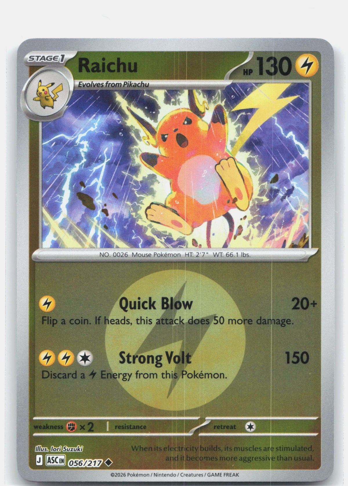 Raichu (Energy Symbol Pattern)
