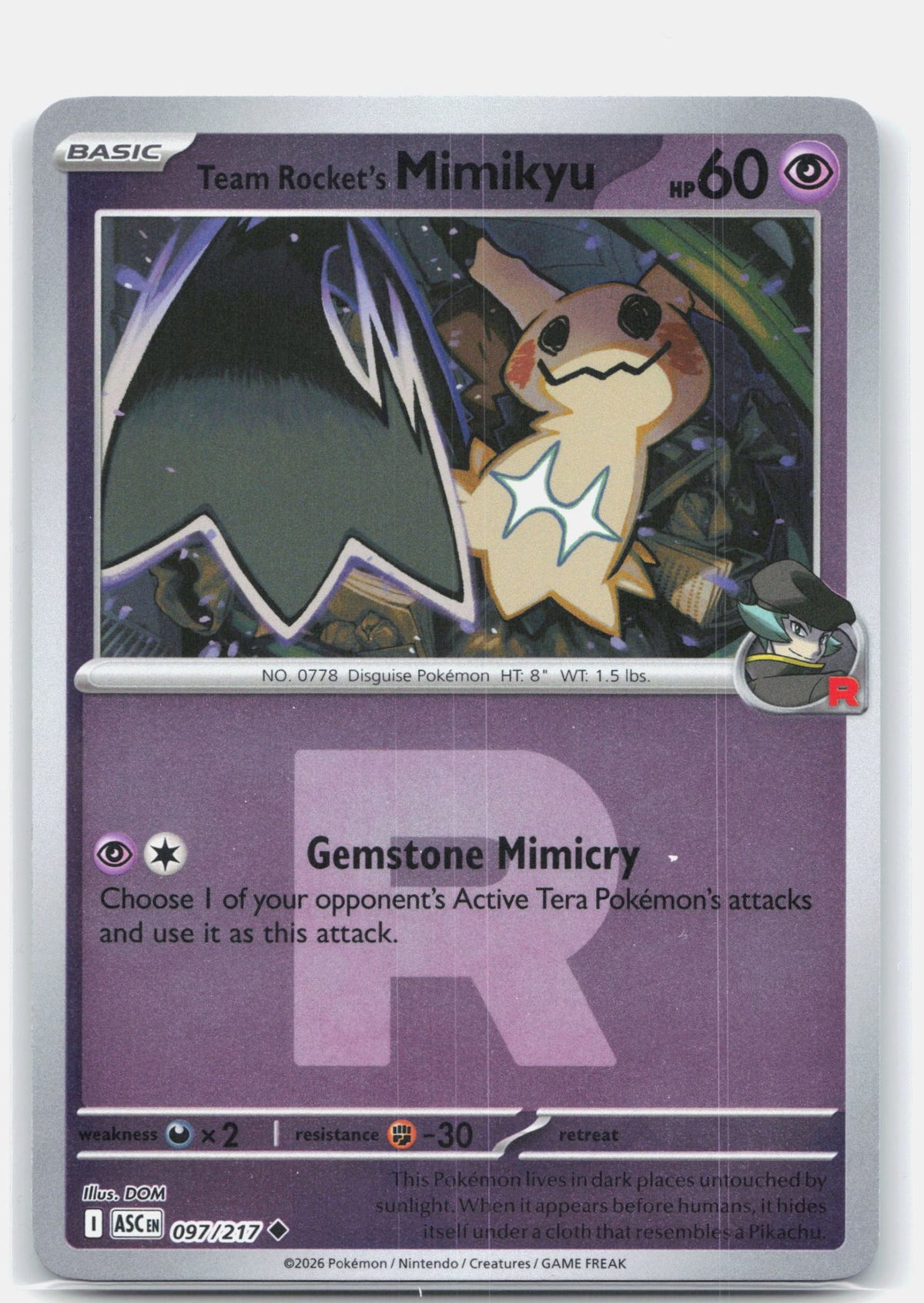 Team Rocket's Mimikyu - 097/217 (Team Rocket)