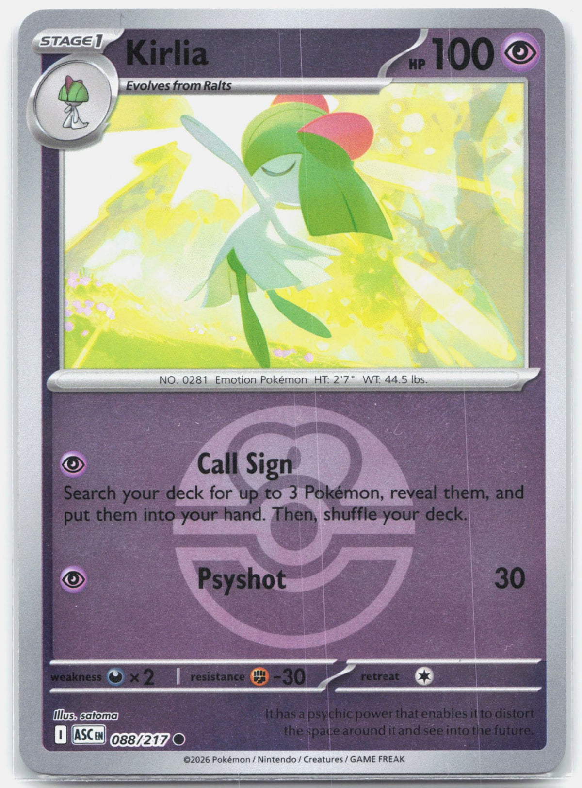 Kirlia (Love Ball) | Near Mint