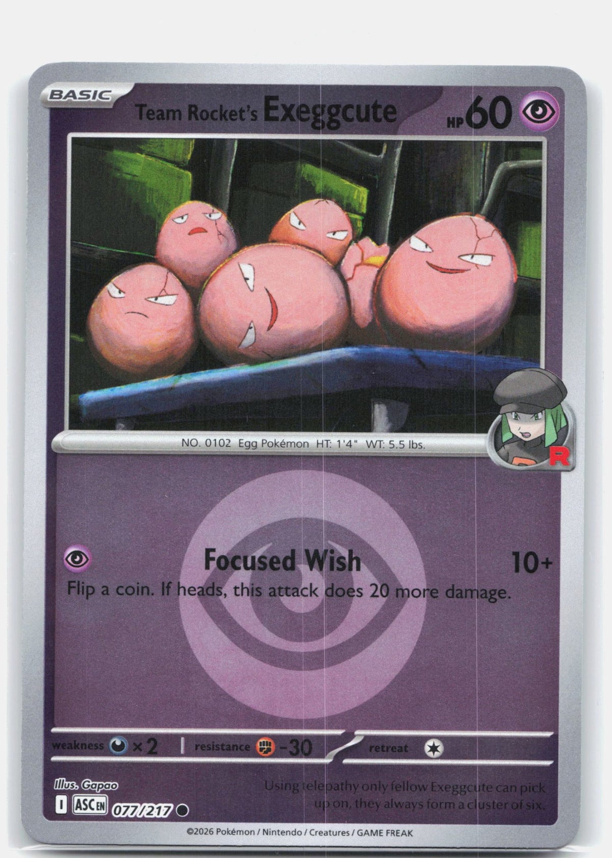 Team Rocket's Exeggcute (Energy Symbol Pattern) | Near Mint