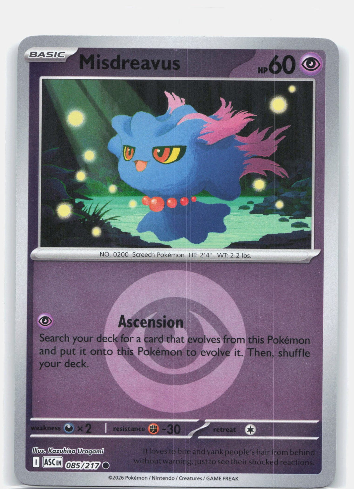 Misdreavus - 085/217 (Energy Symbol Pattern) | Near Mint