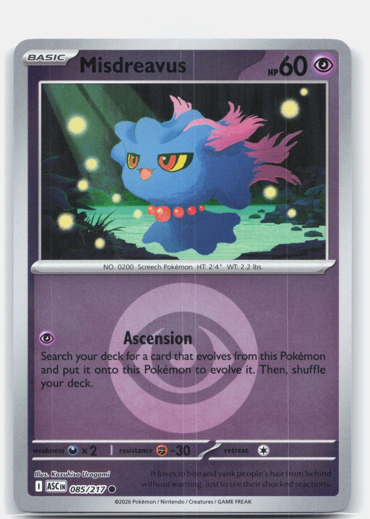 Misdreavus - 085/217 (Energy Symbol Pattern) | Near Mint