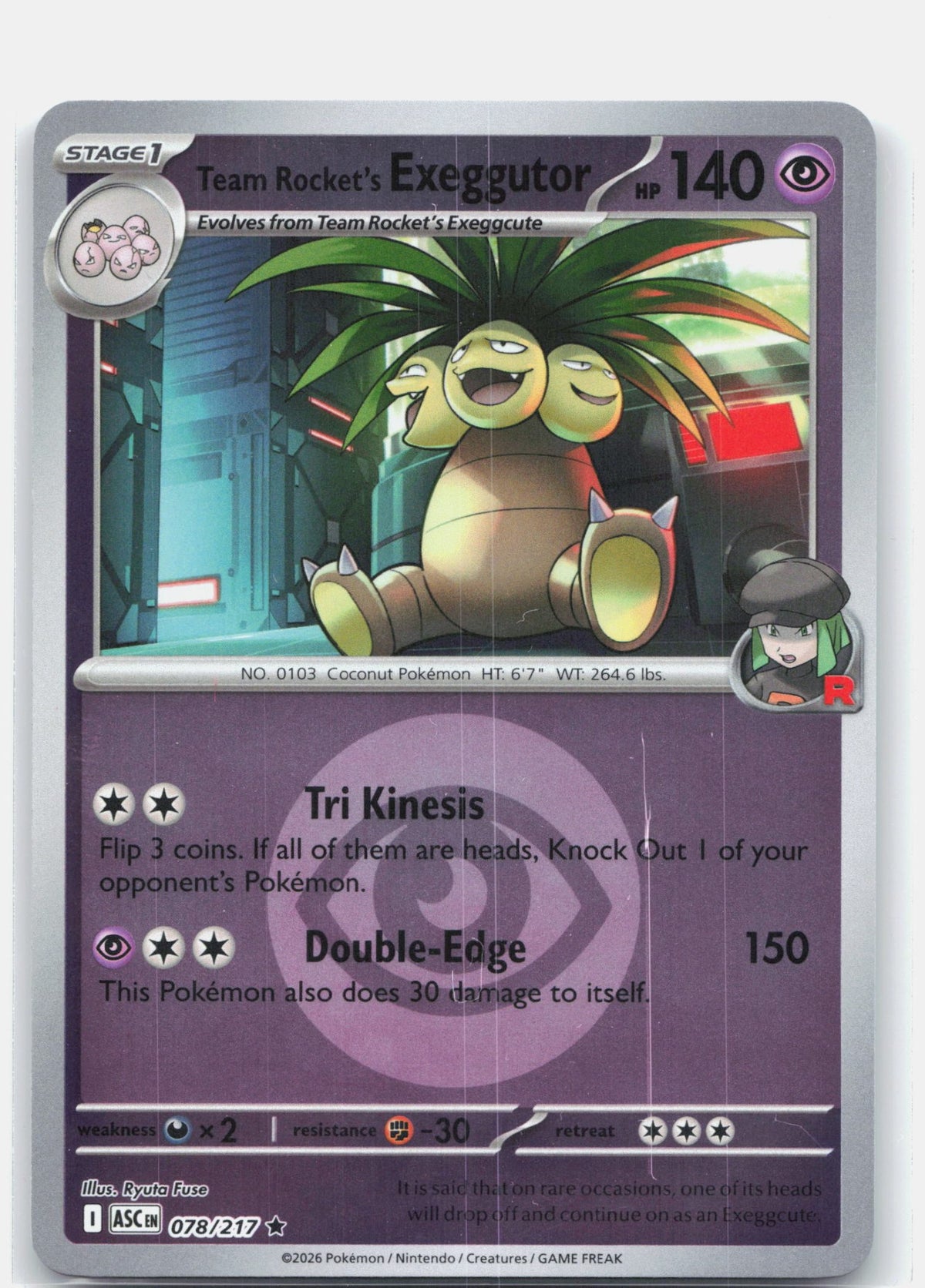 Team Rocket's Exeggutor (Energy Symbol Pattern)