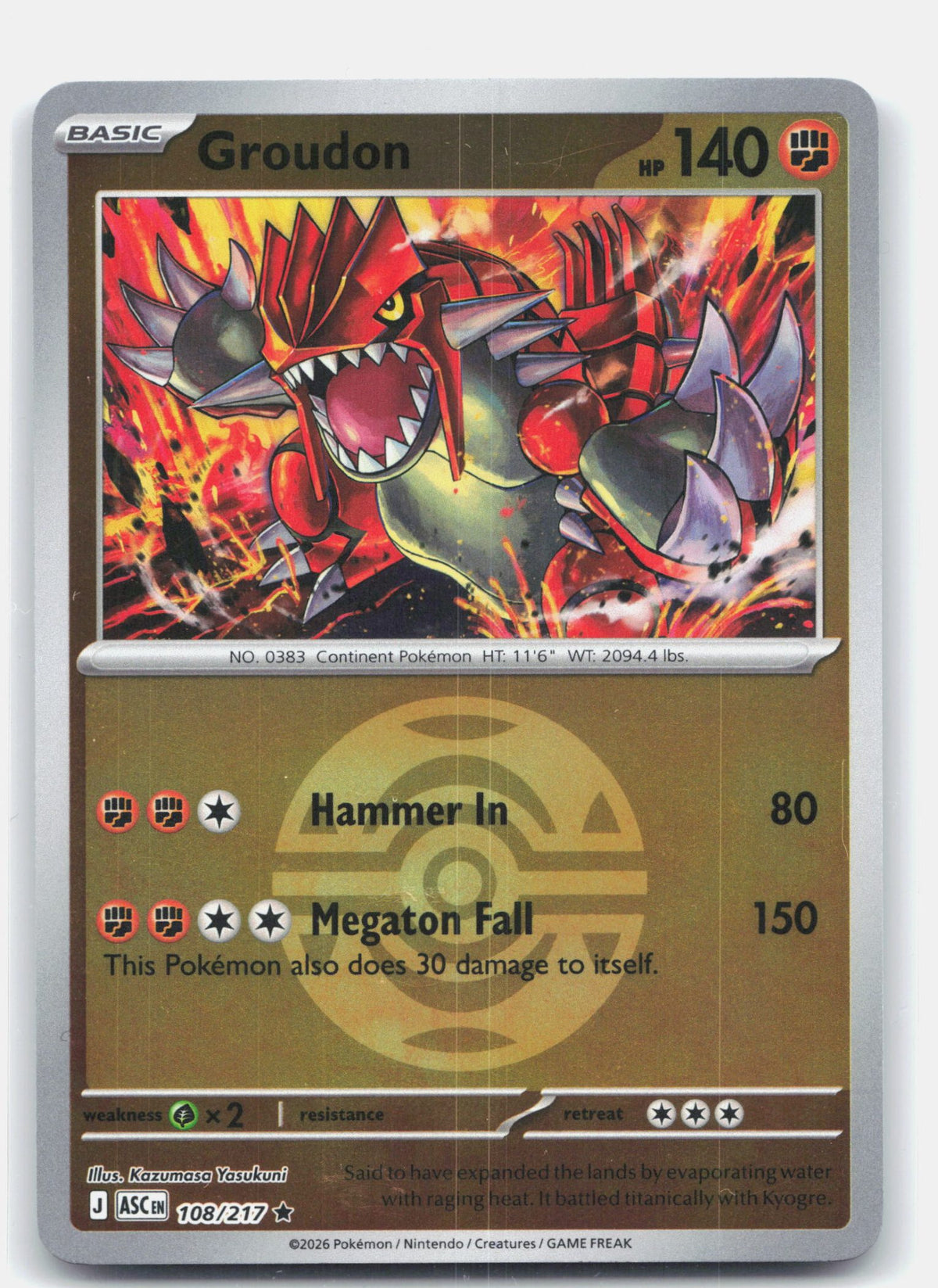 Groudon (Dusk Ball) | Near Mint