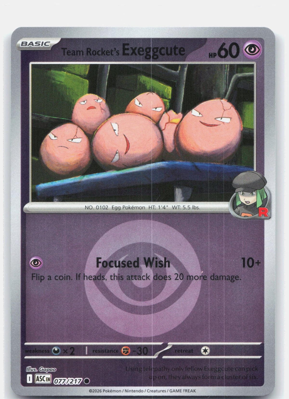Team Rocket's Exeggcute (Energy Symbol Pattern)