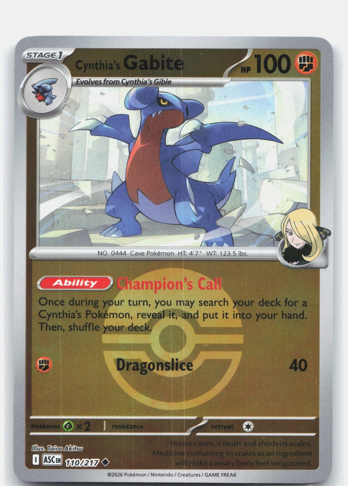 Cynthia's Gabite (Poke Ball) | Near Mint