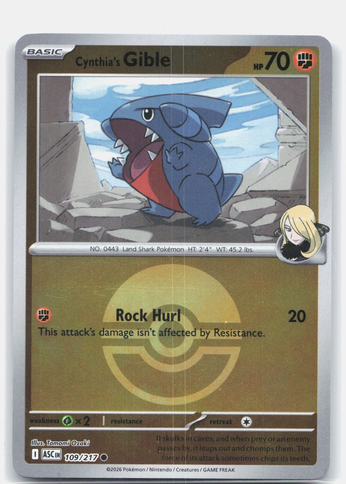 Cynthia's Gible (Poke Ball)