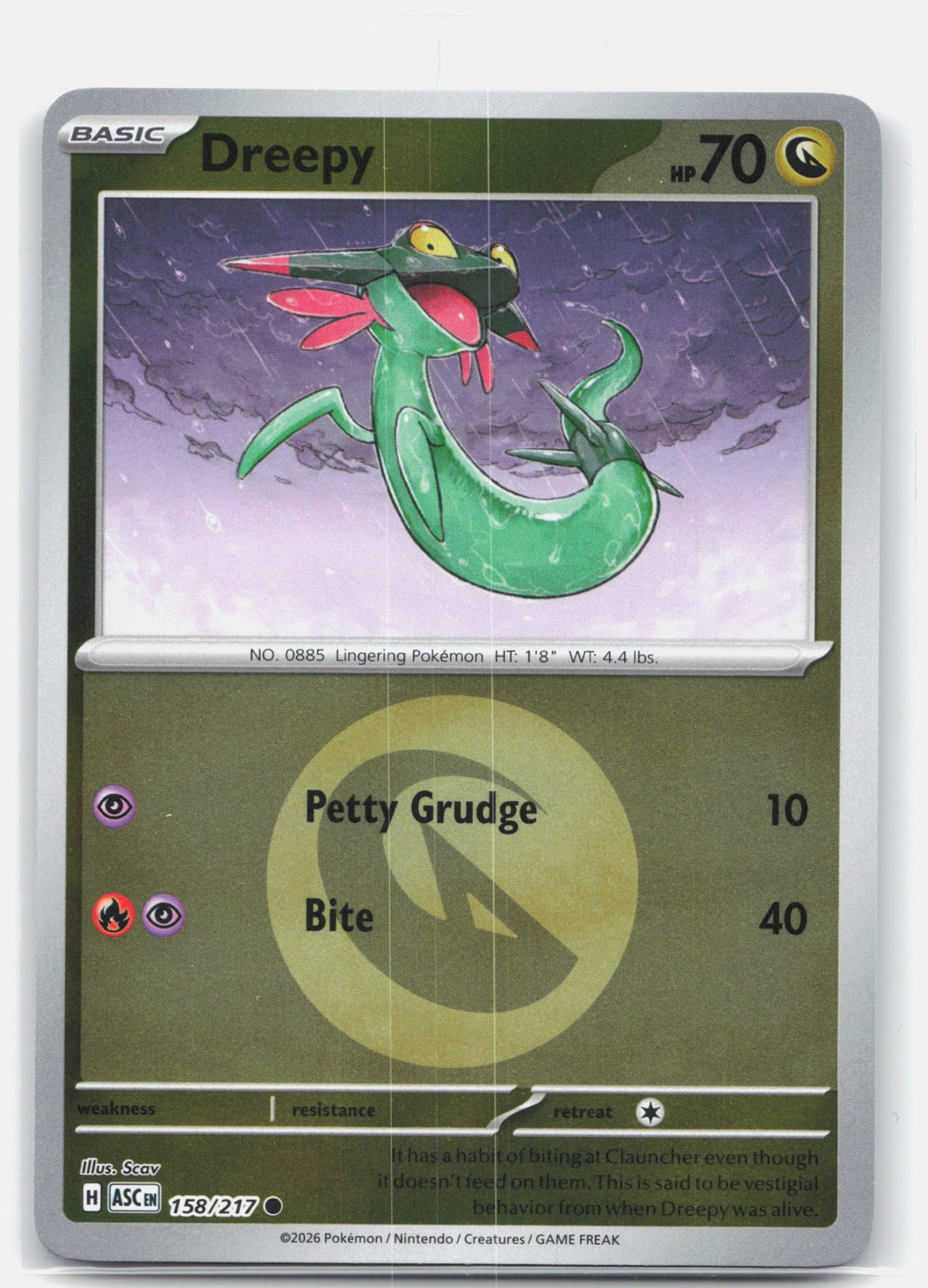 Dreepy - 158/217 (Energy Symbol Pattern) | Near Mint