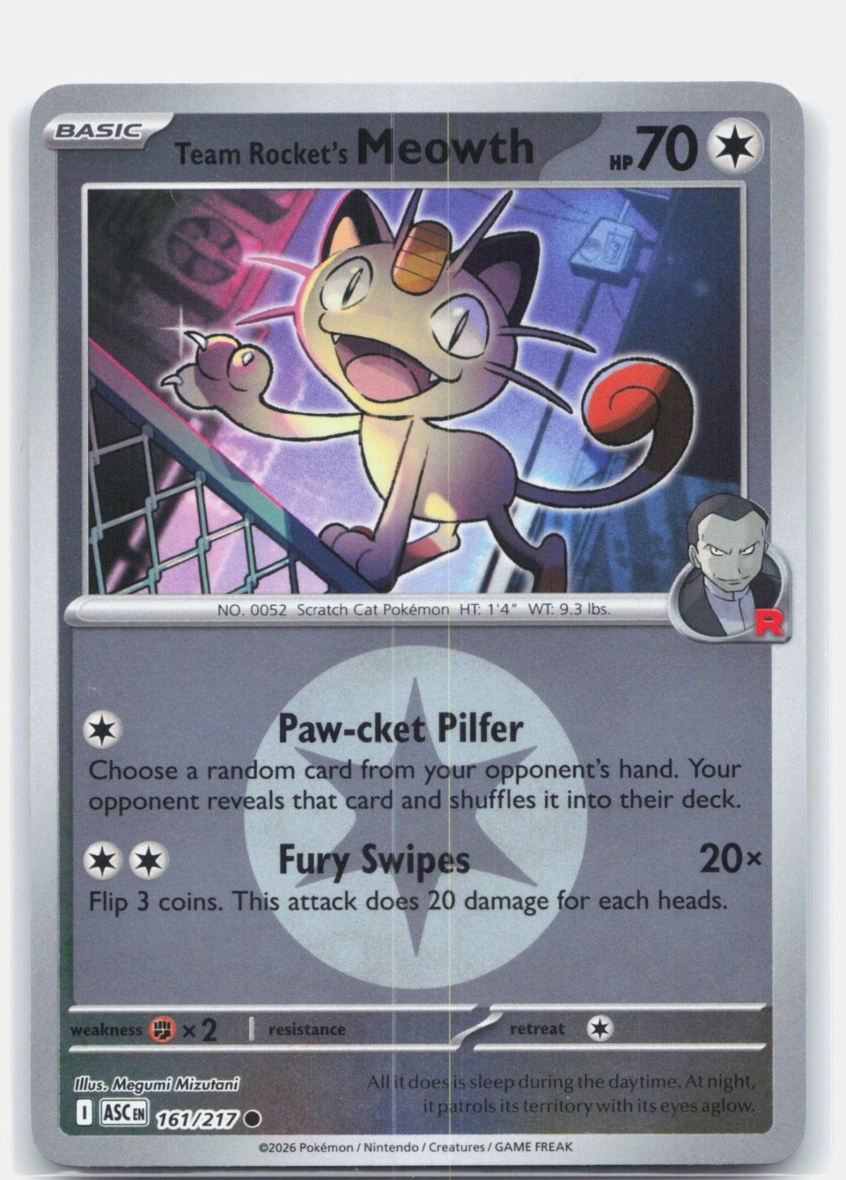 Team Rocket's Meowth (Energy Symbol Pattern) | Near Mint