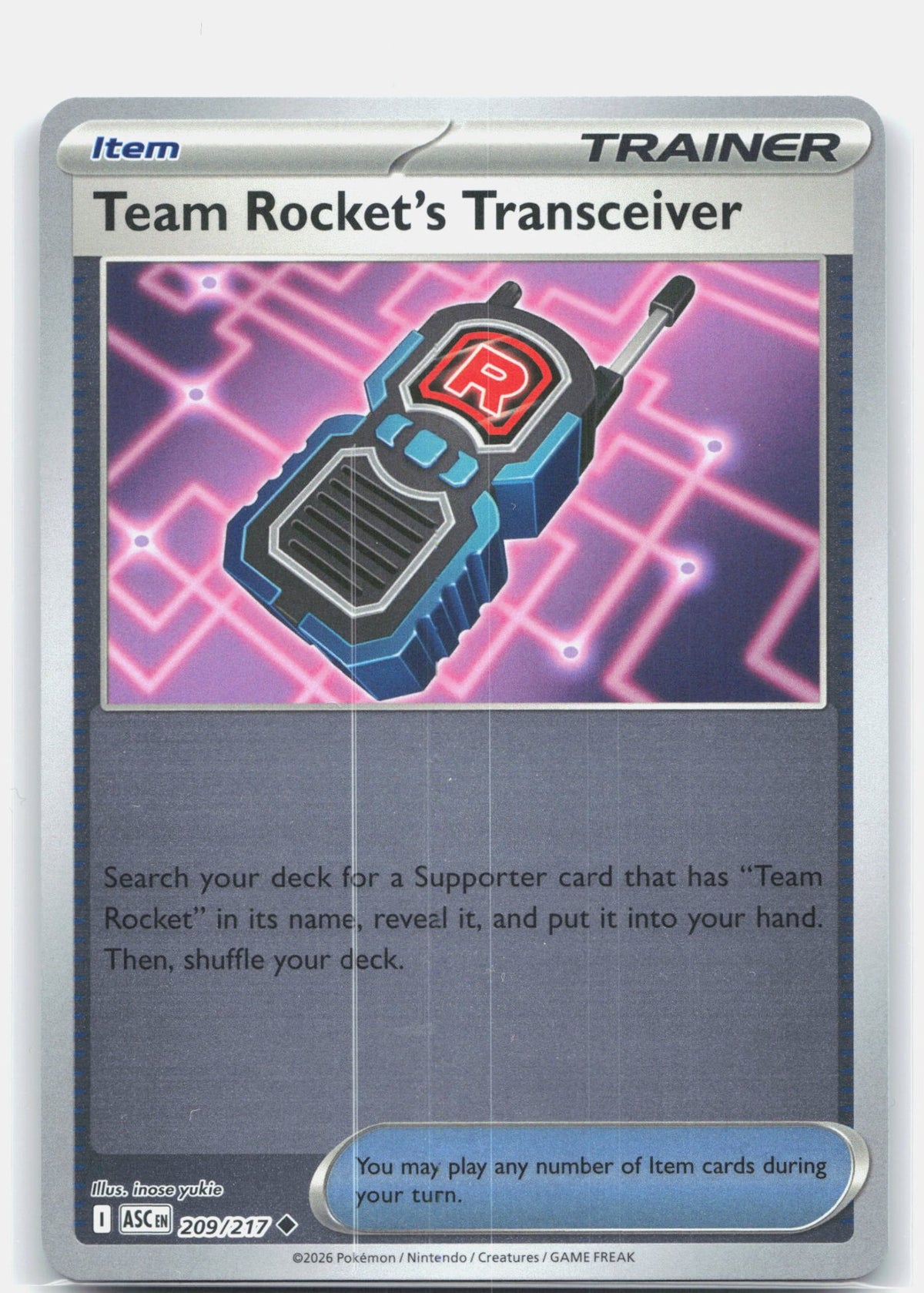 Team Rocket's Transceiver 209 (Reverse Holofoil) - ME: Ascended Heroes