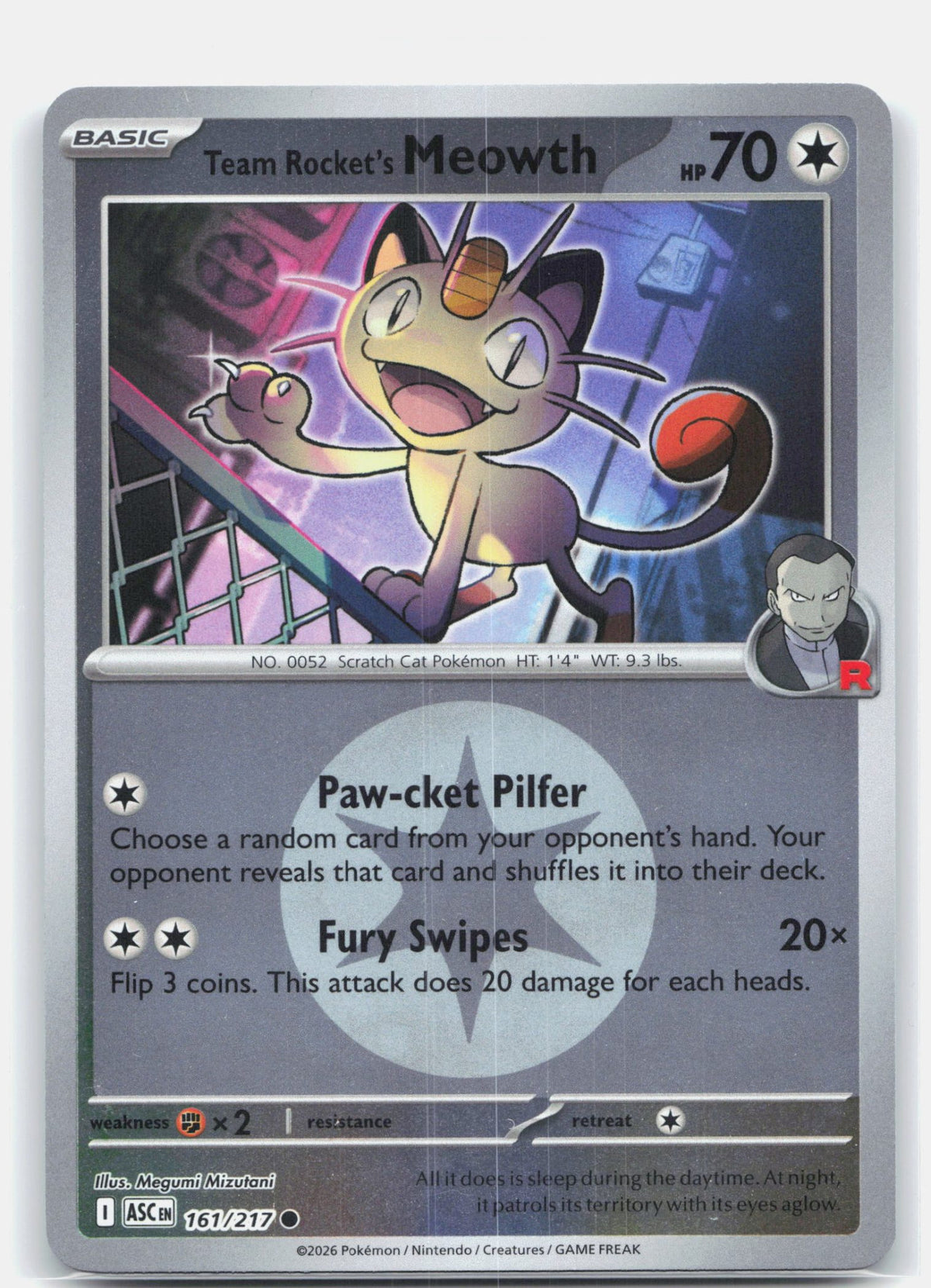 Team Rocket's Meowth (Energy Symbol Pattern)