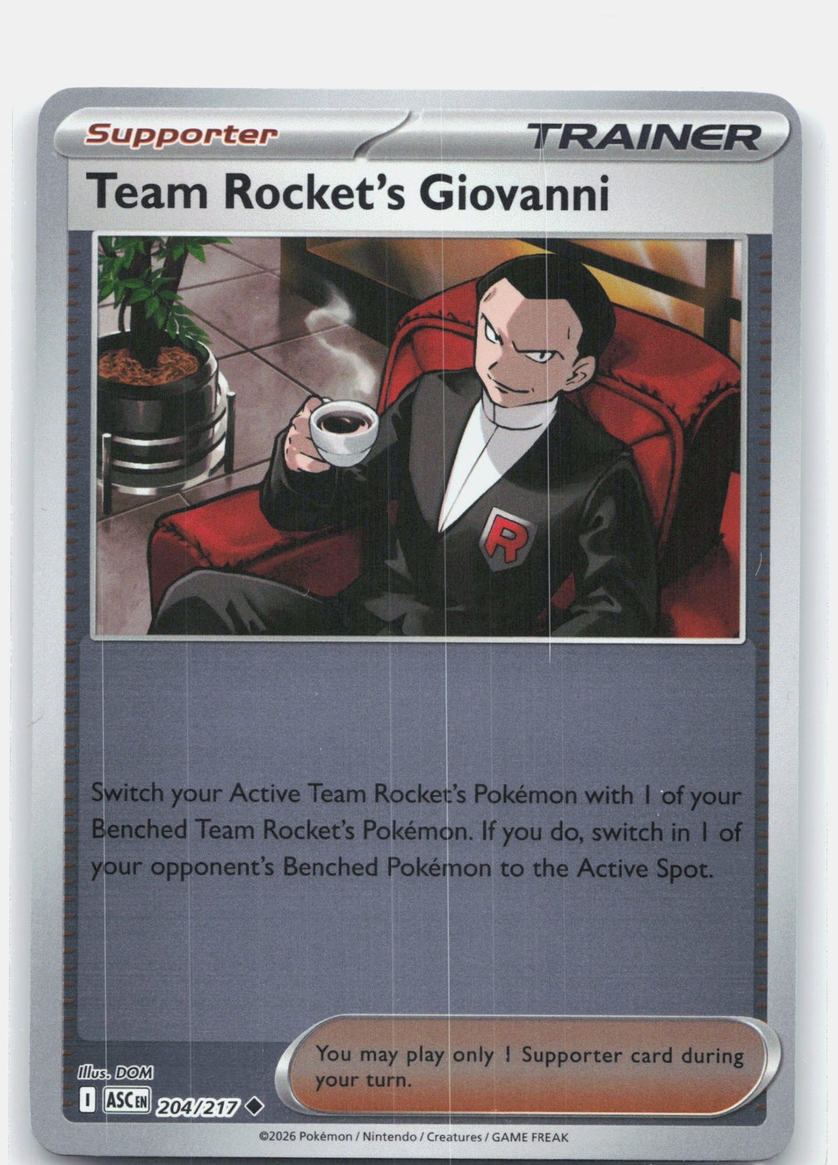 Team Rocket's Giovanni 204 (Reverse Holofoil) - ME: Ascended Heroes