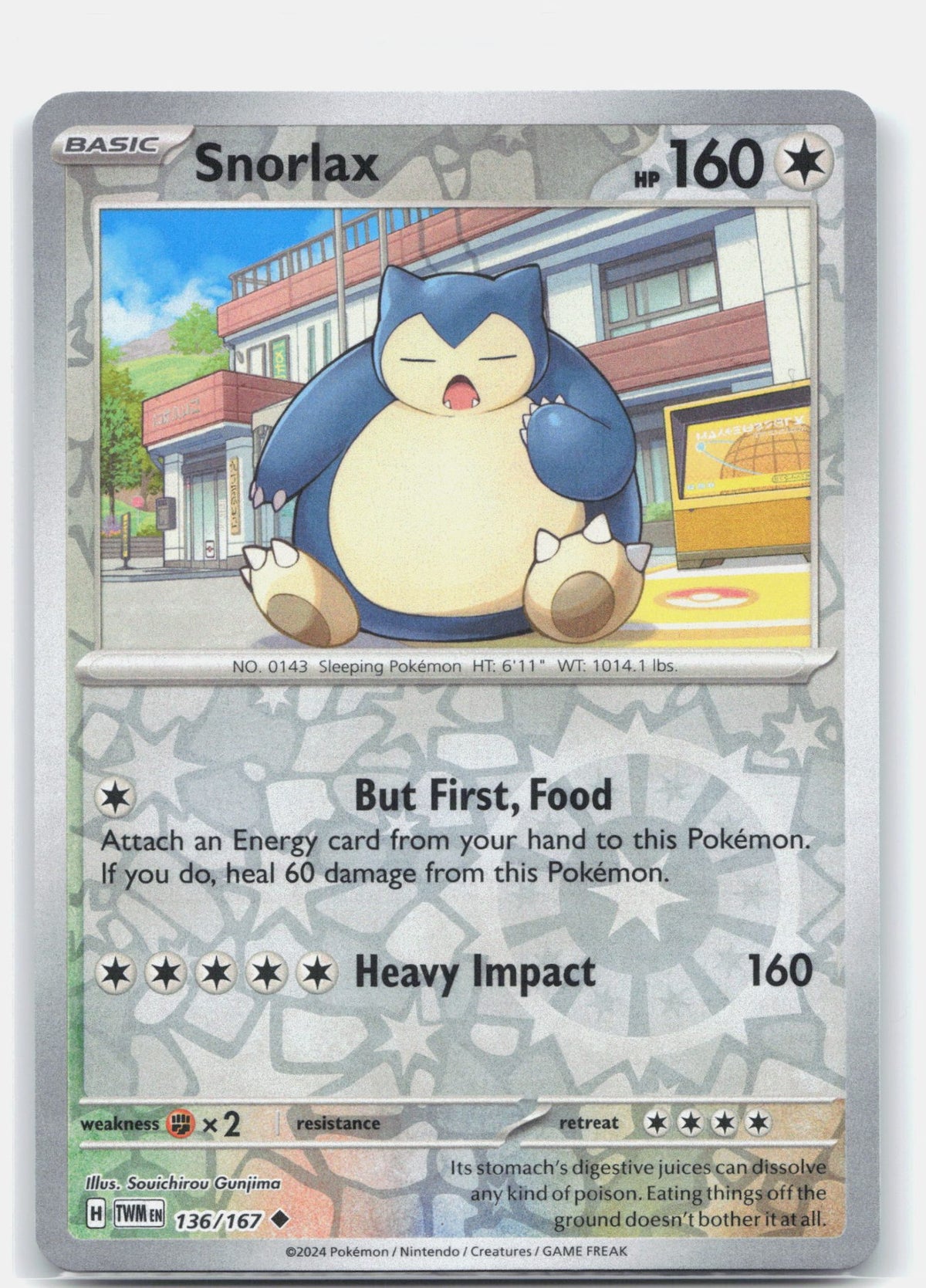 Snorlax 136 (Reverse Holofoil) - SV06: Twilight Masquerade